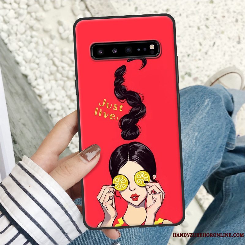 Etui Samsung Galaxy S10 5g Cartoon Trendy Rød, Cover Samsung Galaxy S10 5g Beskyttelse Telefon