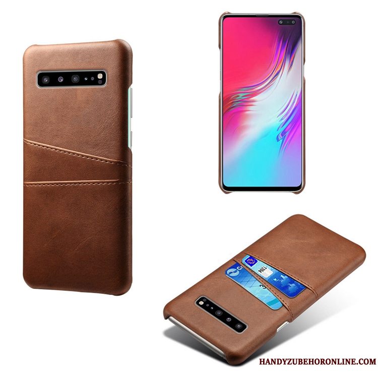 Etui Samsung Galaxy S10 5g Læder Cow Lille Sektion, Cover Samsung Galaxy S10 5g Af Personlighed Mønster