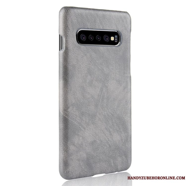 Etui Samsung Galaxy S10 5g Læder Hård Litchi, Cover Samsung Galaxy S10 5g Beskyttelse Kvalitet Telefon