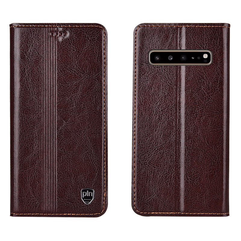 Etui Samsung Galaxy S10 5g Læder Telefonrød, Cover Samsung Galaxy S10 5g Tasker