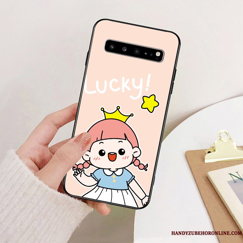 Etui Samsung Galaxy S10 5g Silikone Smuk Gul, Cover Samsung Galaxy S10 5g Cartoon Telefonelskeren