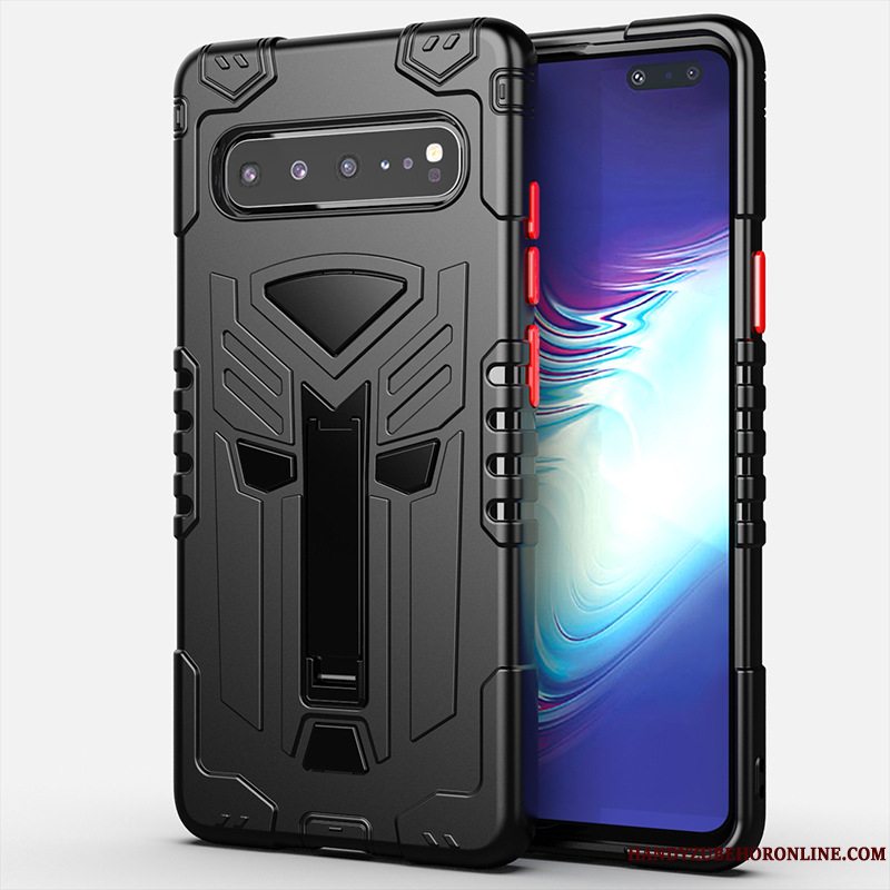 Etui Samsung Galaxy S10 5g Support Bagdæksel Telefon, Cover Samsung Galaxy S10 5g Beskyttelse Grøn