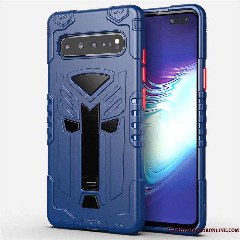 Etui Samsung Galaxy S10 5g Support Bagdæksel Telefon, Cover Samsung Galaxy S10 5g Beskyttelse Grøn