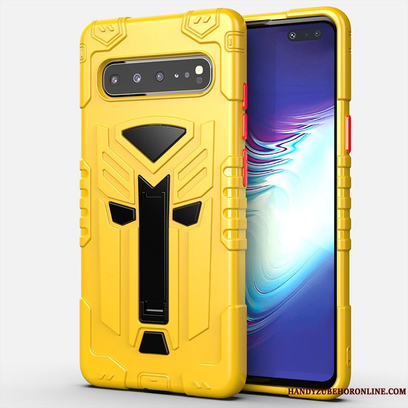 Etui Samsung Galaxy S10 5g Support Bagdæksel Telefon, Cover Samsung Galaxy S10 5g Beskyttelse Grøn