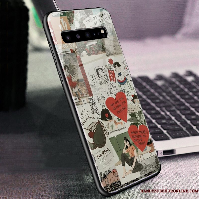 Etui Samsung Galaxy S10 5g Tasker Telefongrøn, Cover Samsung Galaxy S10 5g Glas