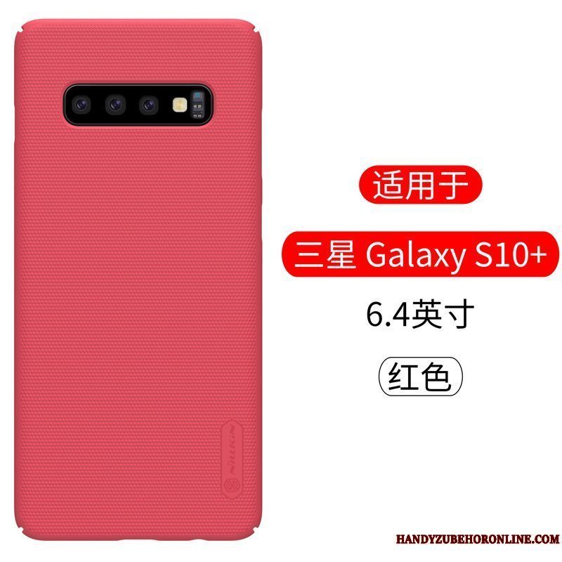 Etui Samsung Galaxy S10+ Beskyttelse Anti-fald Nubuck, Cover Samsung Galaxy S10+ Guld Telefon