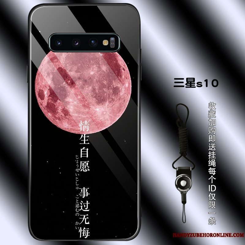 Etui Samsung Galaxy S10 Beskyttelse Cherry Lilla, Cover Samsung Galaxy S10 Tasker Trendy Glas