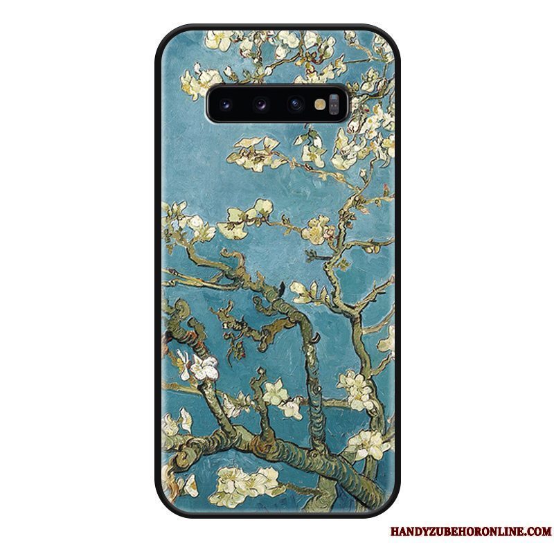 Etui Samsung Galaxy S10+ Beskyttelse Hængende Ornamenter Hvid, Cover Samsung Galaxy S10+ Luksus Trend Rose