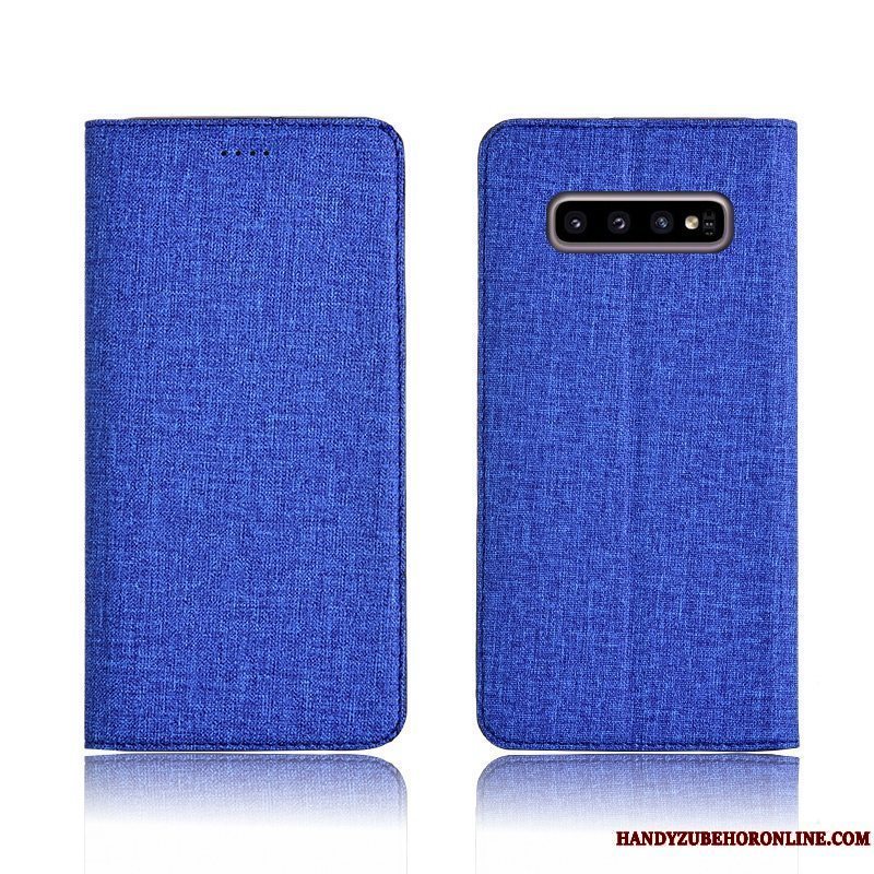 Etui Samsung Galaxy S10 Blød Bomuld Og Linned Grå, Cover Samsung Galaxy S10 Tasker Telefonny