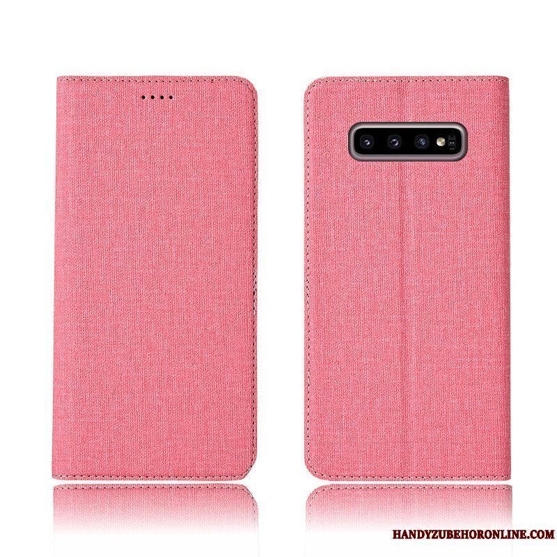 Etui Samsung Galaxy S10 Blød Bomuld Og Linned Grå, Cover Samsung Galaxy S10 Tasker Telefonny