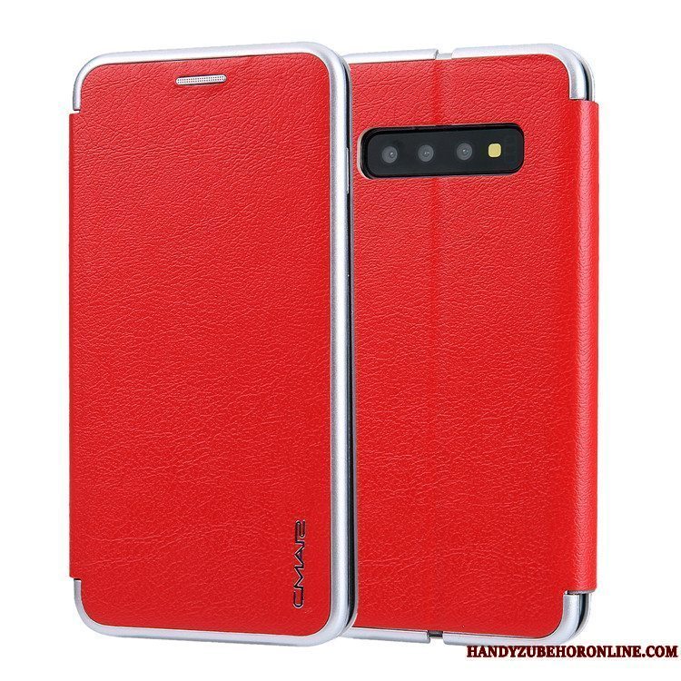 Etui Samsung Galaxy S10+ Blød Ny Business, Cover Samsung Galaxy S10+ Tasker Grå Anti-fald