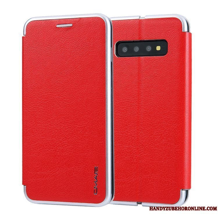 Etui Samsung Galaxy S10+ Blød Ny Business, Cover Samsung Galaxy S10+ Tasker Grå Anti-fald