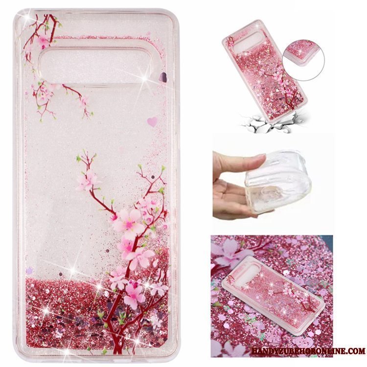 Etui Samsung Galaxy S10 Blød Telefonflydende, Cover Samsung Galaxy S10 Beskyttelse Quicksand Grøn