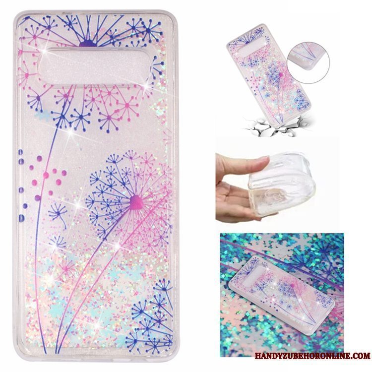 Etui Samsung Galaxy S10 Blød Telefonflydende, Cover Samsung Galaxy S10 Beskyttelse Quicksand Grøn