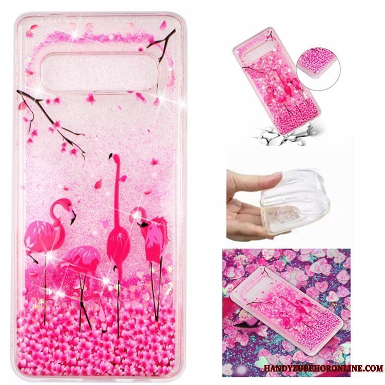 Etui Samsung Galaxy S10 Blød Telefonflydende, Cover Samsung Galaxy S10 Beskyttelse Quicksand Grøn