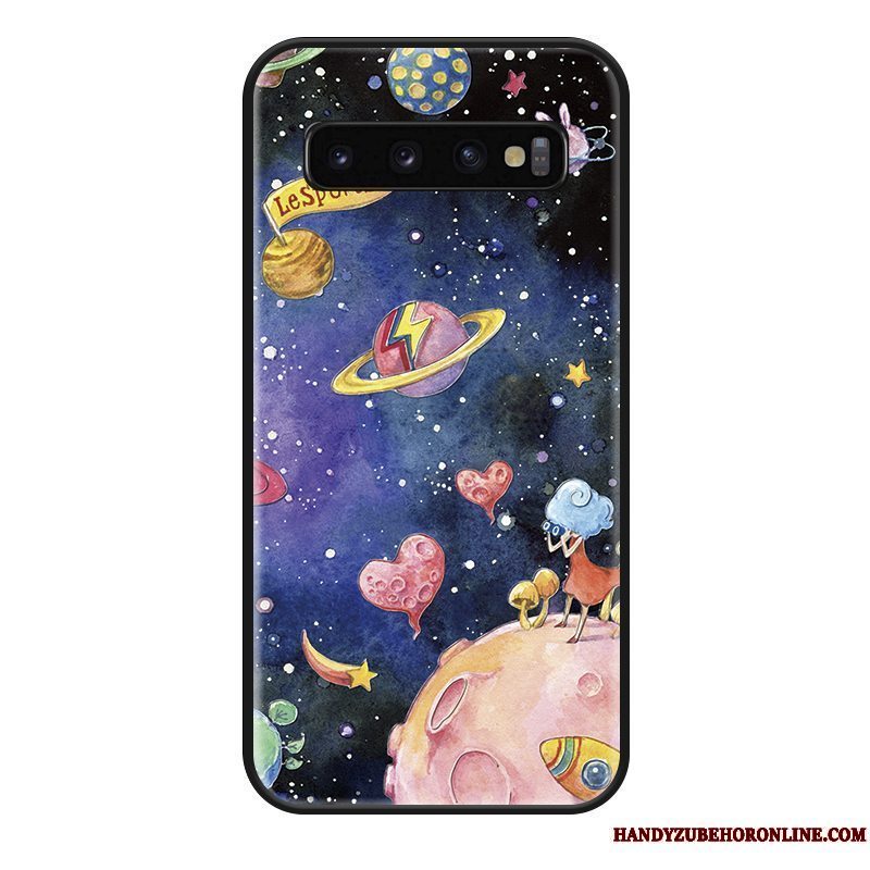 Etui Samsung Galaxy S10 Cartoon Af Personlighed Smuk, Cover Samsung Galaxy S10 Tasker Anti-fald Farverig