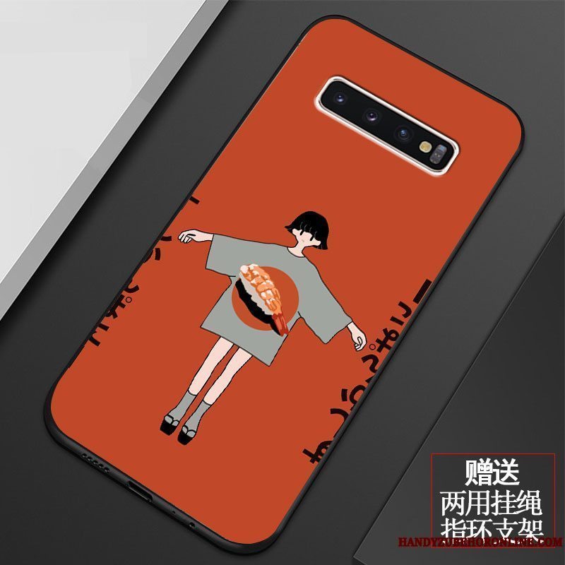 Etui Samsung Galaxy S10+ Cartoon Af Personlighed Telefon, Cover Samsung Galaxy S10+ Blød Smuk Blå