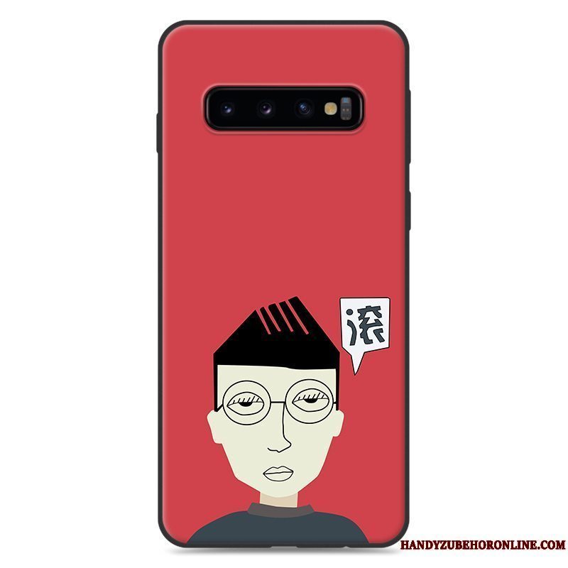 Etui Samsung Galaxy S10+ Cartoon Anti-fald Trend, Cover Samsung Galaxy S10+ Beskyttelse Telefonlyserød