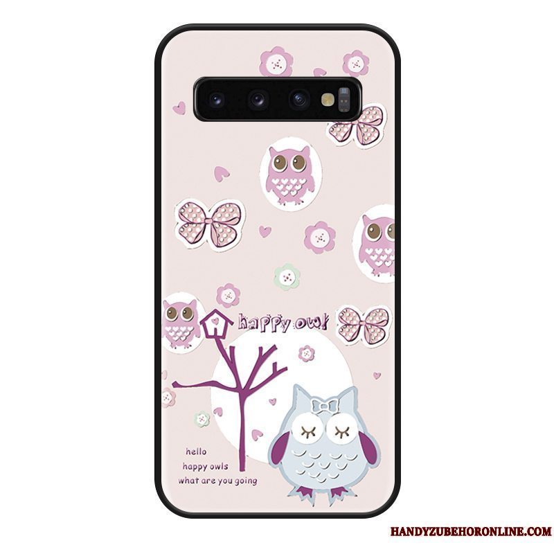 Etui Samsung Galaxy S10 Cartoon Hængende Ornamenter Telefon, Cover Samsung Galaxy S10 Beskyttelse Lyserød Smuk