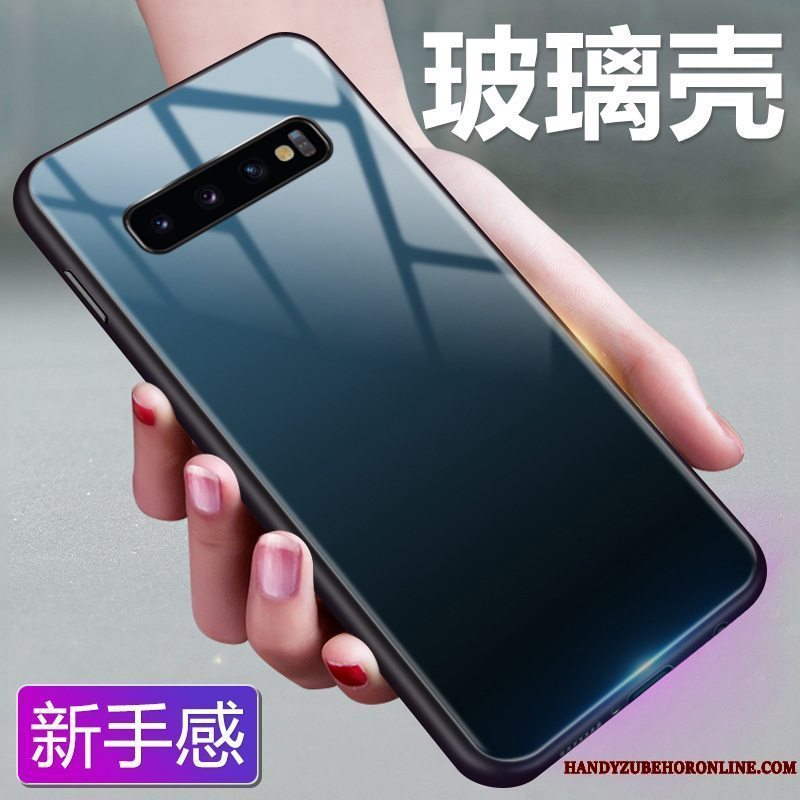 Etui Samsung Galaxy S10+ Farve Stjerneklar Solid Farve, Cover Samsung Galaxy S10+ Beskyttelse Lyserød Vind