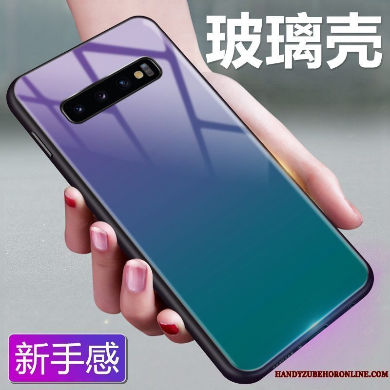 Etui Samsung Galaxy S10+ Farve Stjerneklar Solid Farve, Cover Samsung Galaxy S10+ Beskyttelse Lyserød Vind