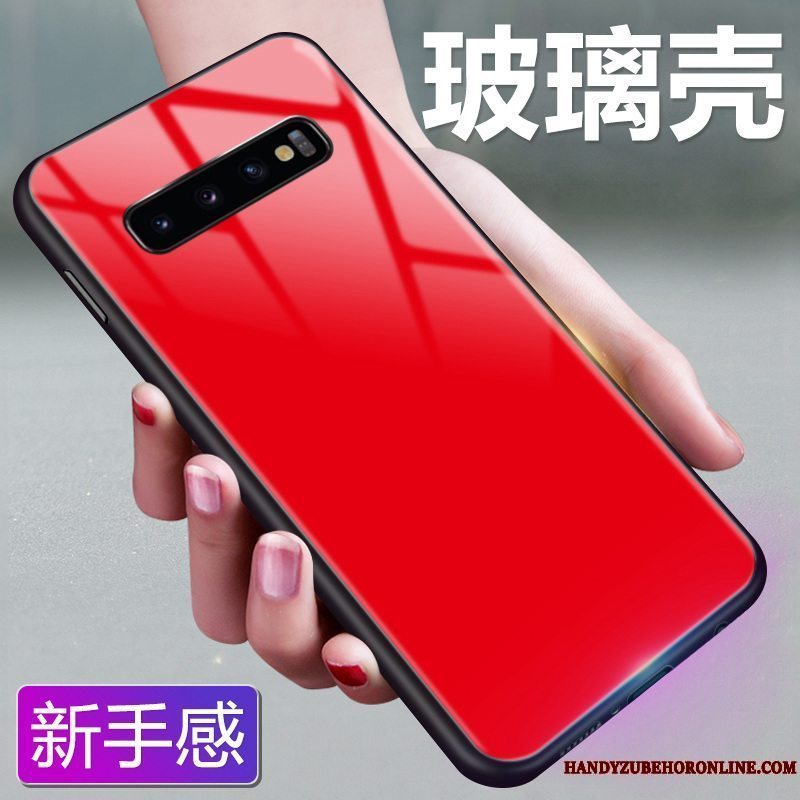 Etui Samsung Galaxy S10+ Farve Stjerneklar Solid Farve, Cover Samsung Galaxy S10+ Beskyttelse Lyserød Vind