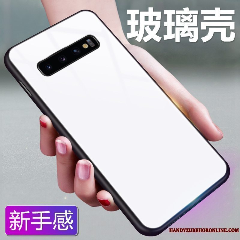 Etui Samsung Galaxy S10+ Farve Stjerneklar Solid Farve, Cover Samsung Galaxy S10+ Beskyttelse Lyserød Vind