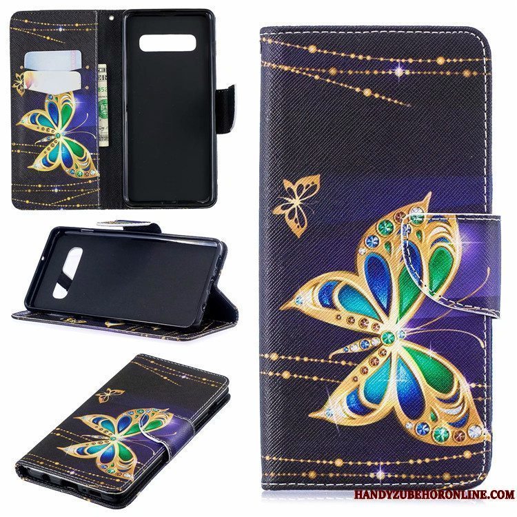 Etui Samsung Galaxy S10 Folio Europa Telefon, Cover Samsung Galaxy S10 Kreativ Kort Hvid