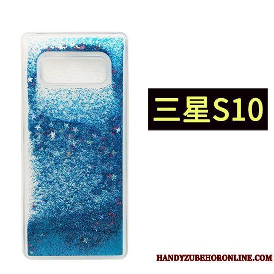 Etui Samsung Galaxy S10 Gasbag Grøn, Cover Samsung Galaxy S10 Anti-fald Pulver