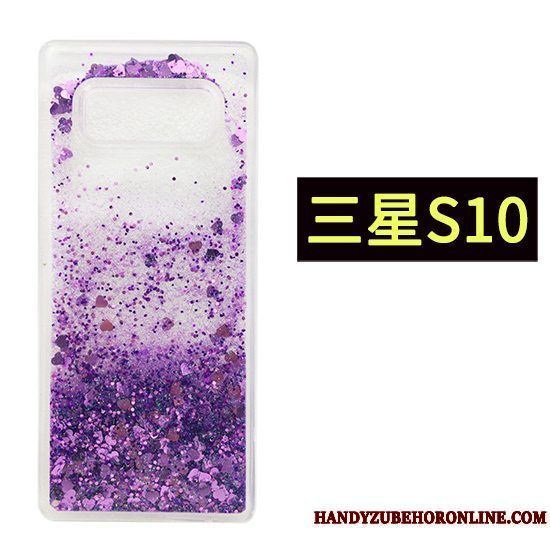 Etui Samsung Galaxy S10 Gasbag Grøn, Cover Samsung Galaxy S10 Anti-fald Pulver