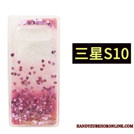 Etui Samsung Galaxy S10 Gasbag Grøn, Cover Samsung Galaxy S10 Anti-fald Pulver