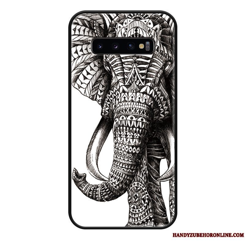 Etui Samsung Galaxy S10+ Kreativ Af Personlighed Grøn, Cover Samsung Galaxy S10+ Cartoon Dyr Løve