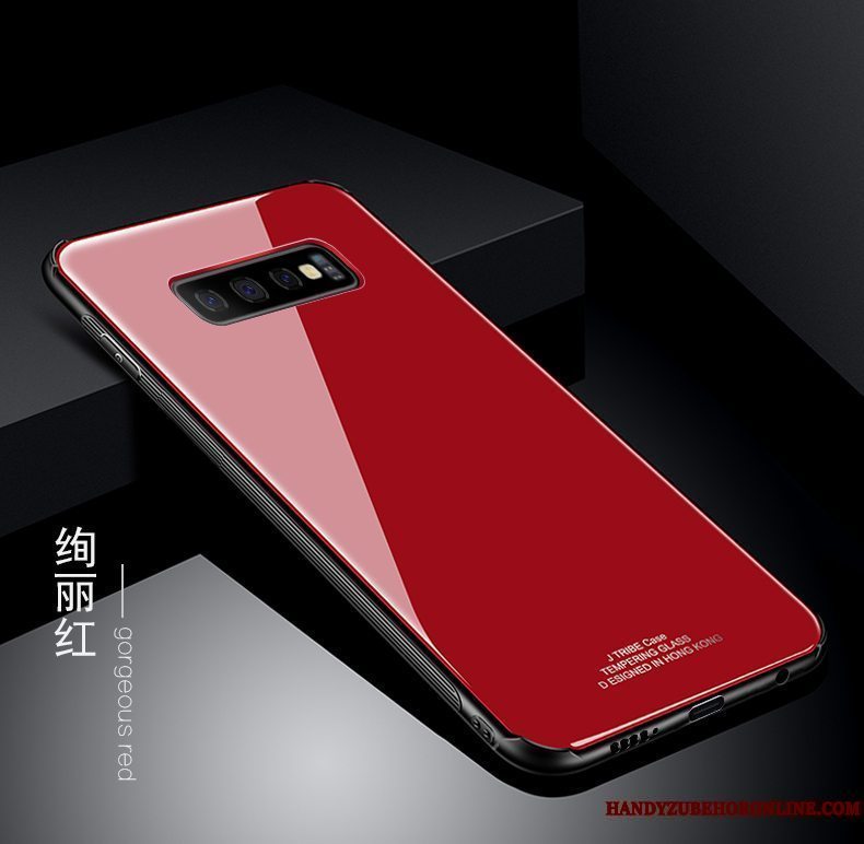 Etui Samsung Galaxy S10 Kreativ Anti-fald Blå, Cover Samsung Galaxy S10 Mode Telefonnet Red