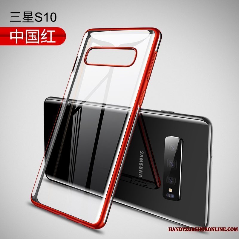 Etui Samsung Galaxy S10 Kreativ Sølv Net Red, Cover Samsung Galaxy S10 Blød Af Personlighed Tynd