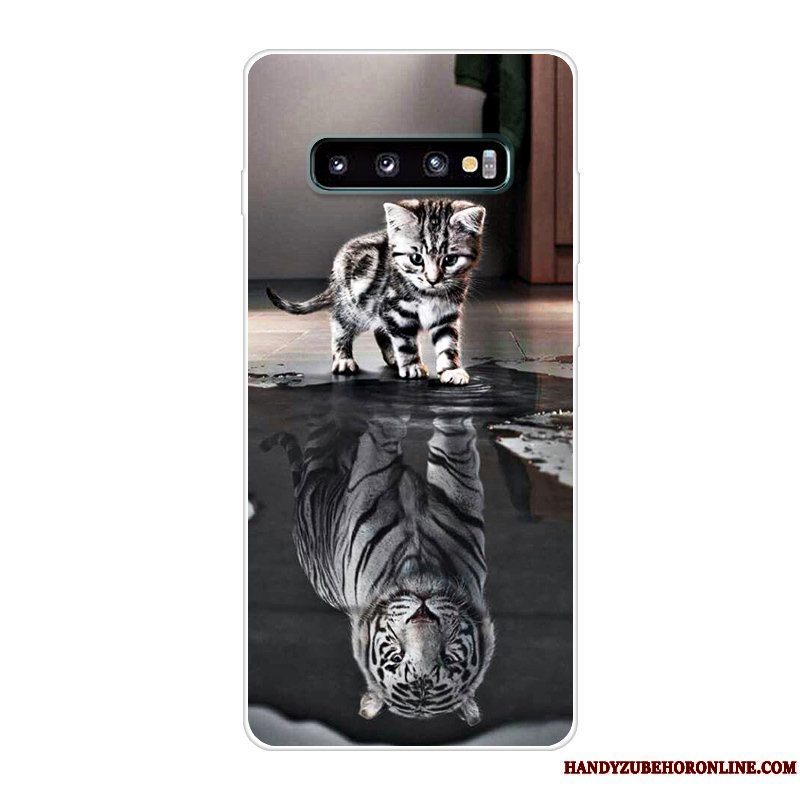 Etui Samsung Galaxy S10 Kreativ Telefonrød, Cover Samsung Galaxy S10 Silikone Anti-fald