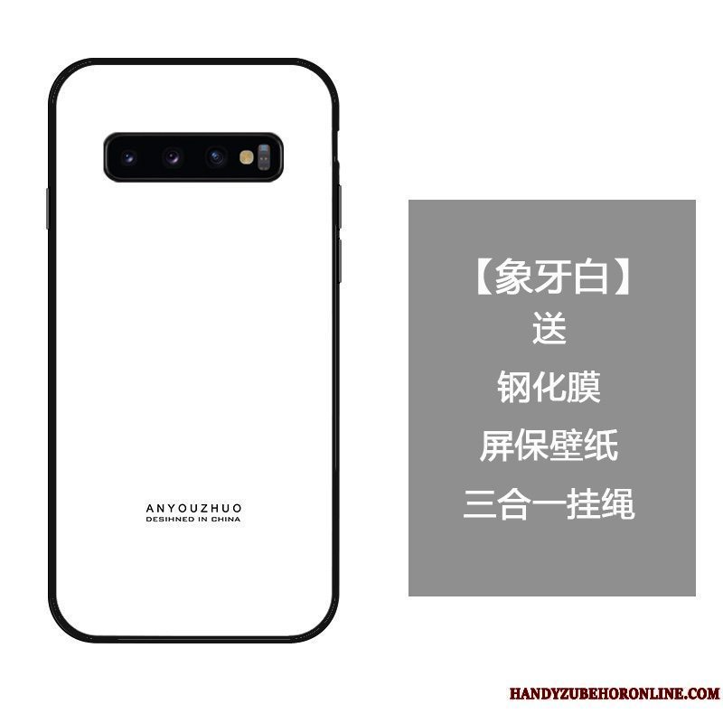 Etui Samsung Galaxy S10 Kreativ Trend Hængende Ornamenter, Cover Samsung Galaxy S10 Mode Hærdet Glas Af Personlighed