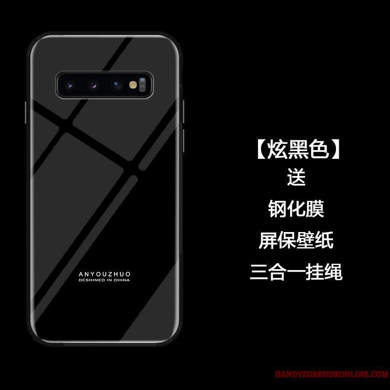Etui Samsung Galaxy S10 Kreativ Trend Hængende Ornamenter, Cover Samsung Galaxy S10 Mode Hærdet Glas Af Personlighed