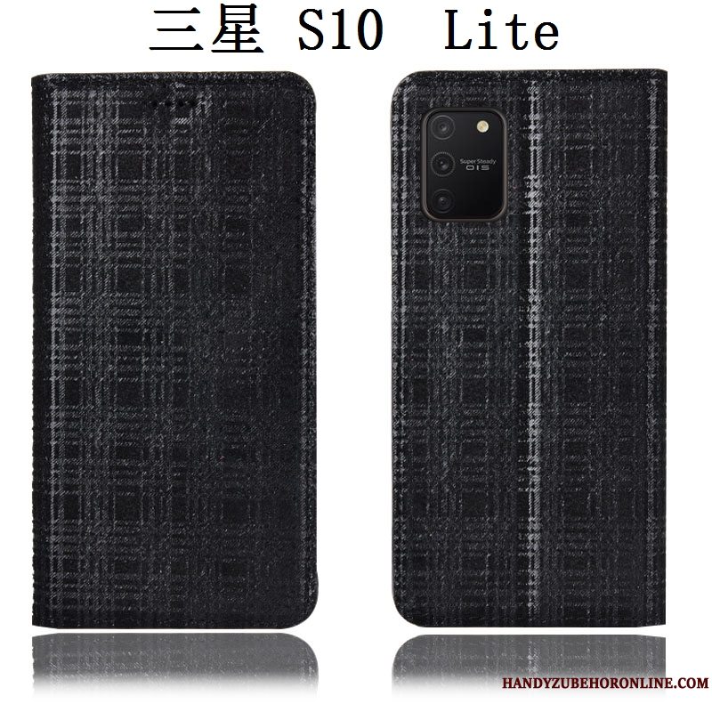 Etui Samsung Galaxy S10 Lite Beskyttelse Telefonvinrød, Cover Samsung Galaxy S10 Lite Læder Fløjl