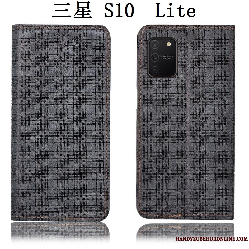 Etui Samsung Galaxy S10 Lite Beskyttelse Telefonvinrød, Cover Samsung Galaxy S10 Lite Læder Fløjl