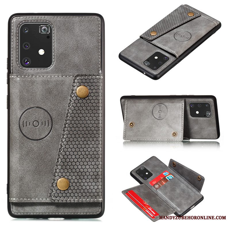 Etui Samsung Galaxy S10 Lite Læder Gul Nubuck, Cover Samsung Galaxy S10 Lite Support Telefon