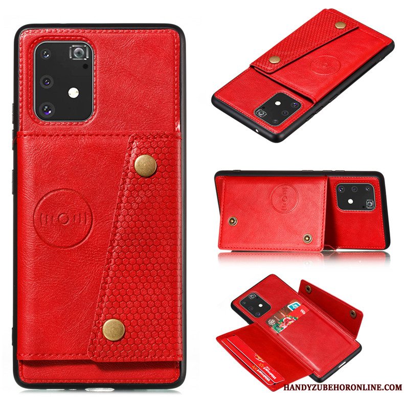 Etui Samsung Galaxy S10 Lite Læder Gul Nubuck, Cover Samsung Galaxy S10 Lite Support Telefon