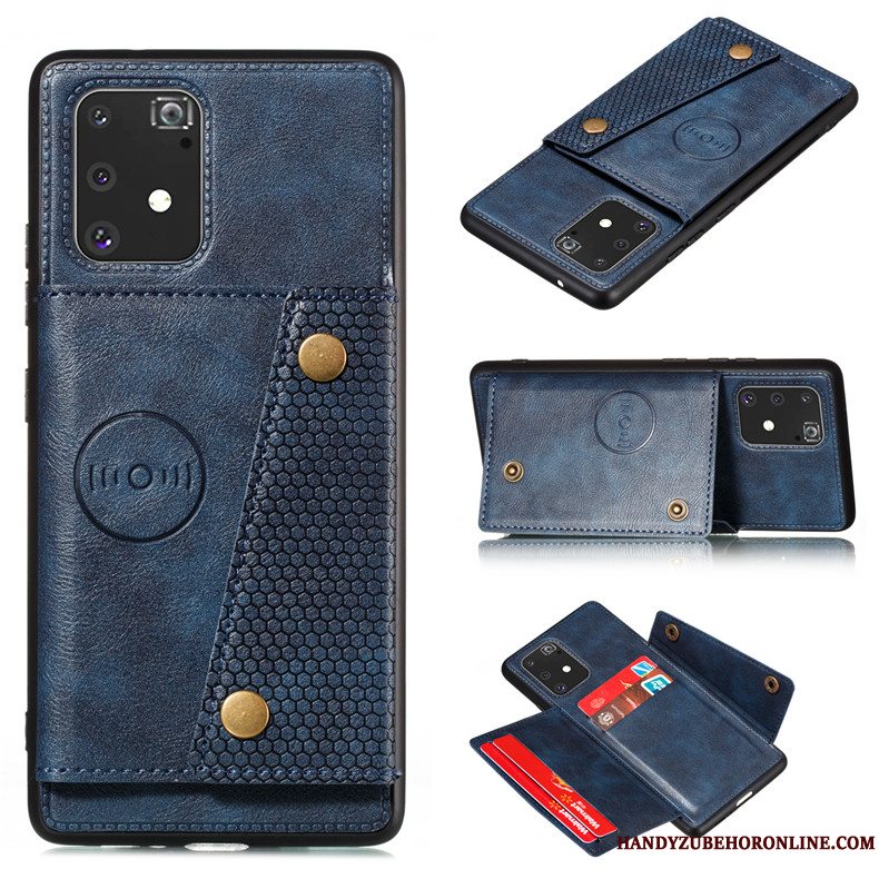 Etui Samsung Galaxy S10 Lite Læder Gul Nubuck, Cover Samsung Galaxy S10 Lite Support Telefon