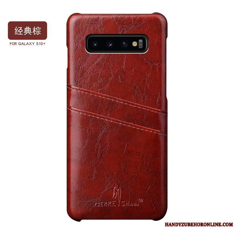 Etui Samsung Galaxy S10+ Læder Anti-fald Ny, Cover Samsung Galaxy S10+ Kreativ Gul Simple