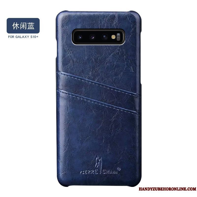 Etui Samsung Galaxy S10+ Læder Anti-fald Ny, Cover Samsung Galaxy S10+ Kreativ Gul Simple