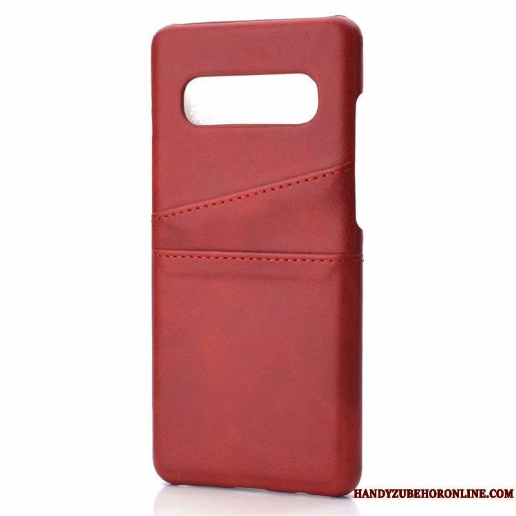 Etui Samsung Galaxy S10 Læder Cow Telefon, Cover Samsung Galaxy S10 Beskyttelse Blå Mønster