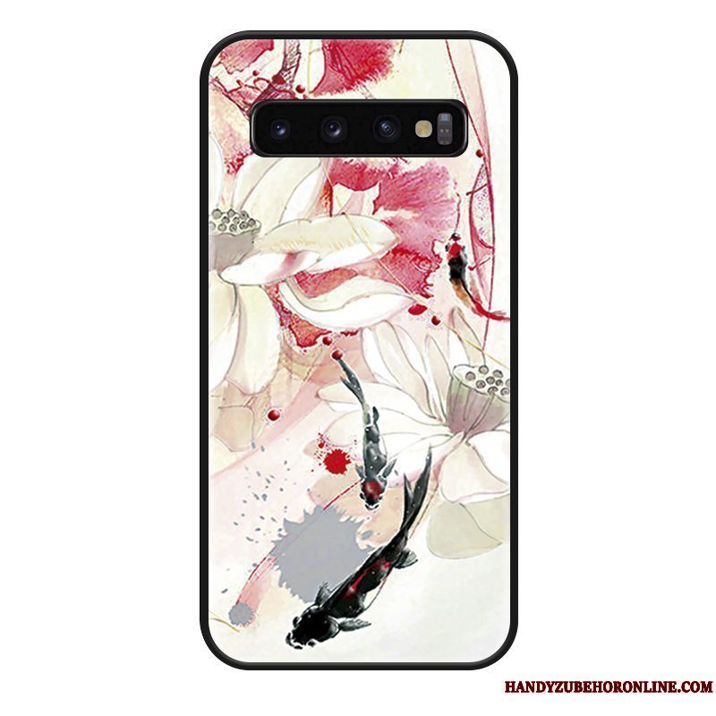 Etui Samsung Galaxy S10 Mode Trendy Karpe, Cover Samsung Galaxy S10 Kreativ Elskeren Kinesisk Stil