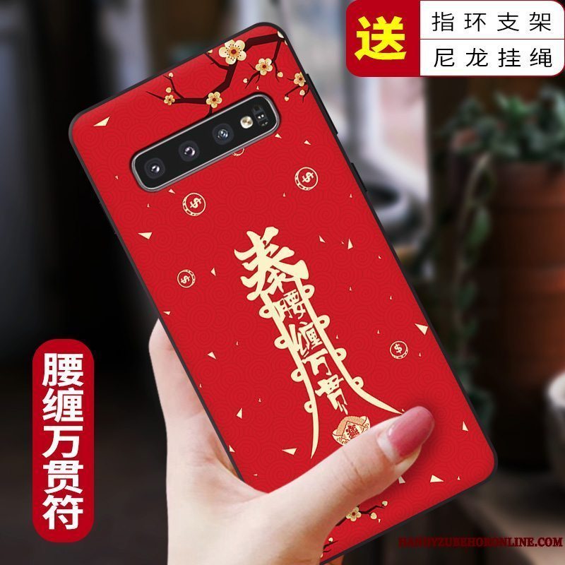 Etui Samsung Galaxy S10+ Silikone Af Personlighed Telefon, Cover Samsung Galaxy S10+ Kreativ Ny Kinesisk Stil