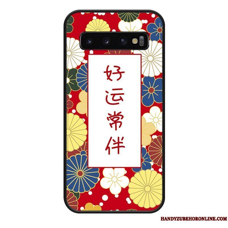 Etui Samsung Galaxy S10 Silikone Anti-fald Hængende Ornamenter, Cover Samsung Galaxy S10 Beskyttelse Simple Ny