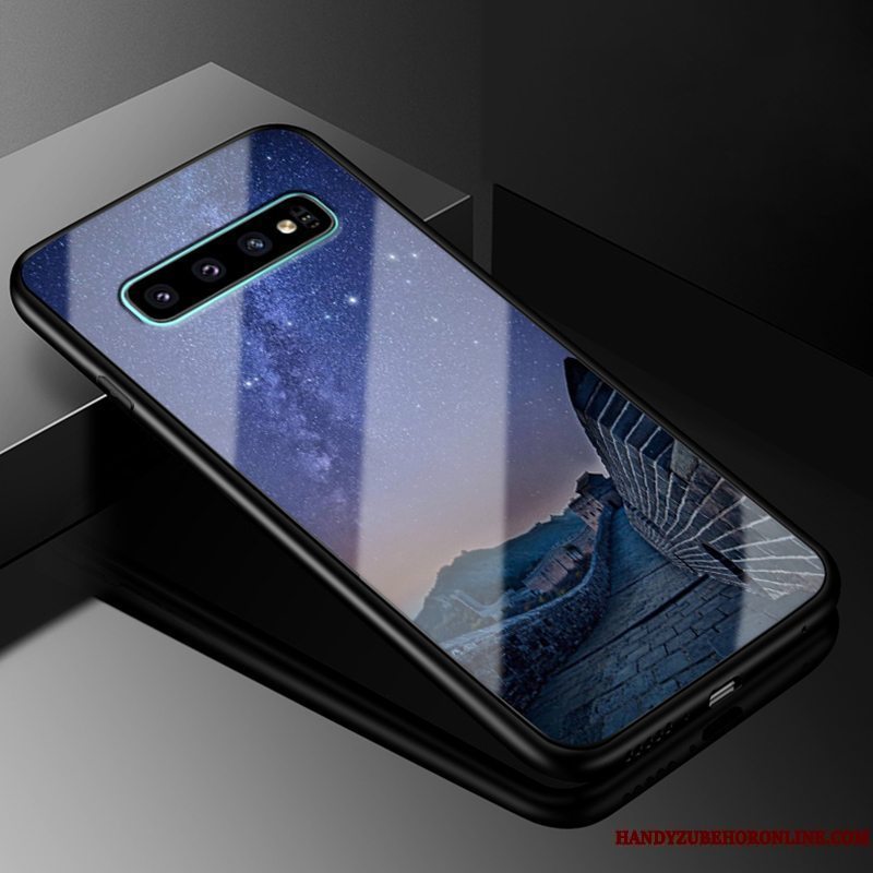 Etui Samsung Galaxy S10+ Silikone Anti-fald Trendy, Cover Samsung Galaxy S10+ Tasker Stjerneklar Telefon