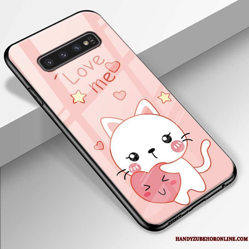 Etui Samsung Galaxy S10+ Silikone Gul Lille Sektion, Cover Samsung Galaxy S10+ Beskyttelse Glas Telefon